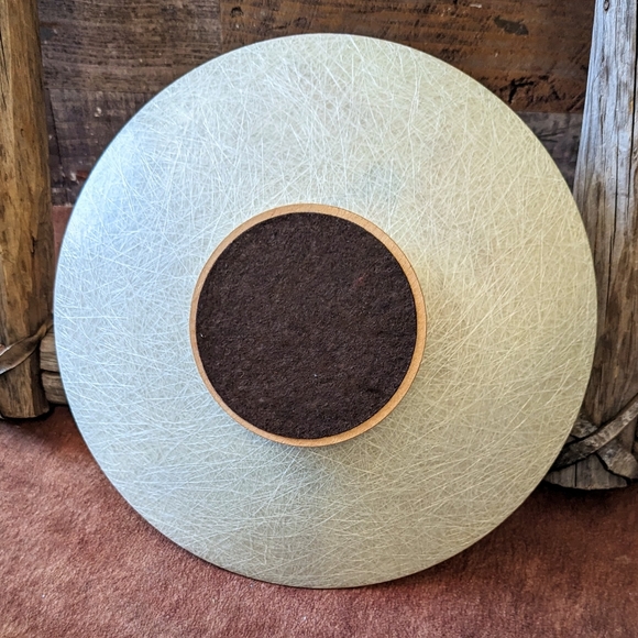 Vintage Mid Century Two Tiered Fiberglass 2 Bowl Set W Bird - Picture 7 of 14